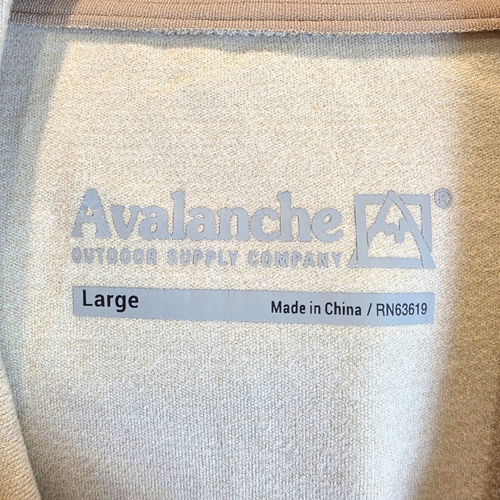 Avalanche Double Peached Hoodie Full Zip Jacket Womens Large Beige Fleece $98 - Picture 6 of 12